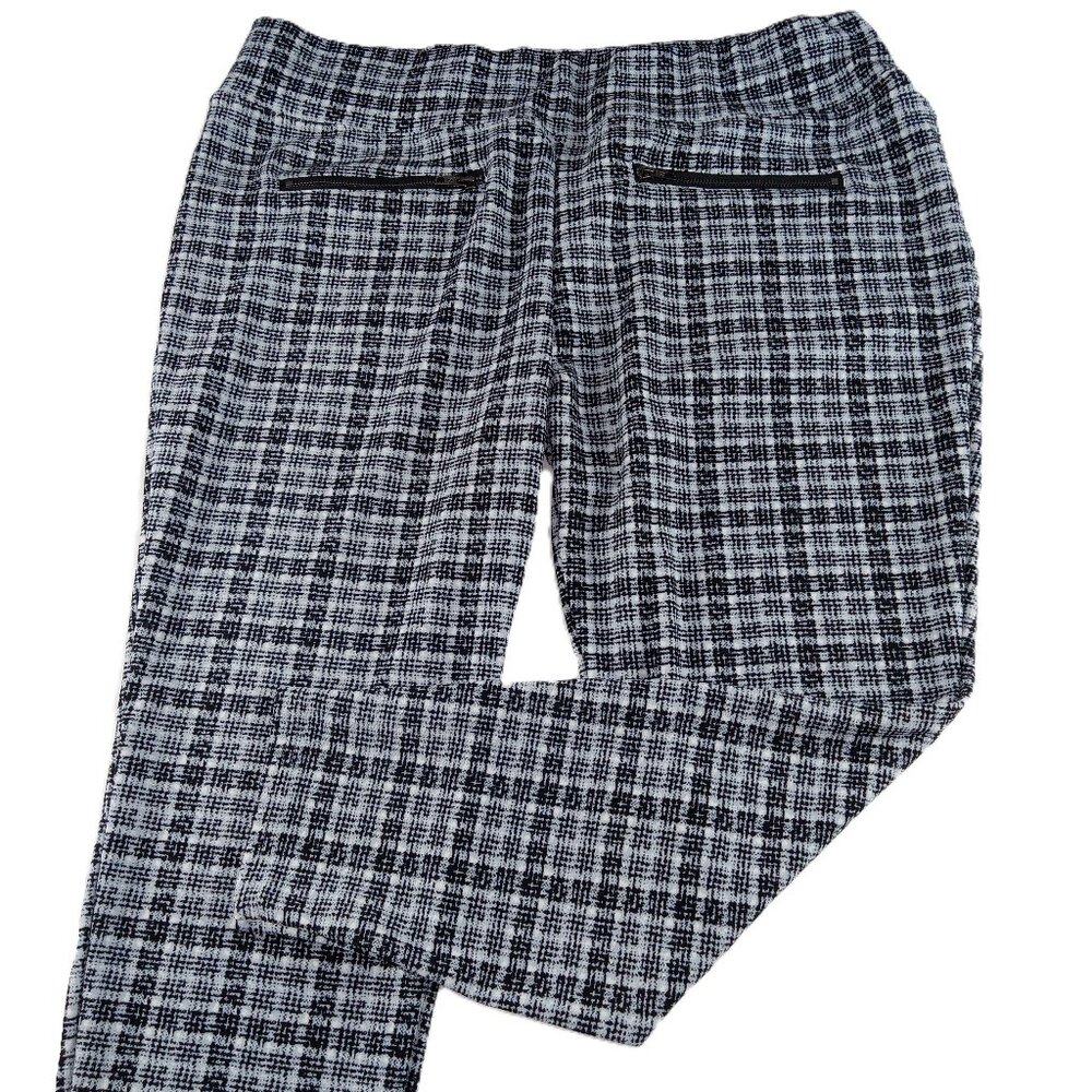 Shein Emery Rose Women's Stretch Ankle Pant Size 4XL Plaid Zippered Pockets